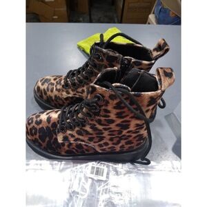 Steve Madden Girls Shoes Girls Nolita Combat Boot, Leopard, 13 Little Kid